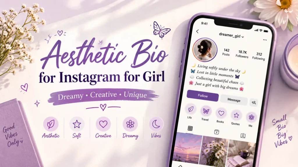 Aesthetic bio for instagram for girl