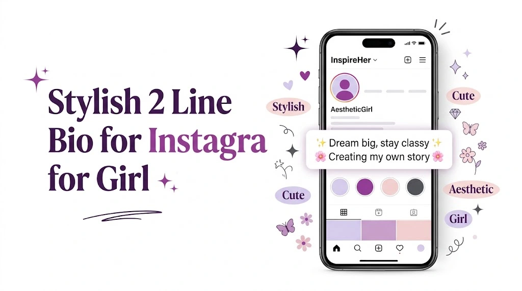 Stylish 2 Line Bio for Instagram for Girl