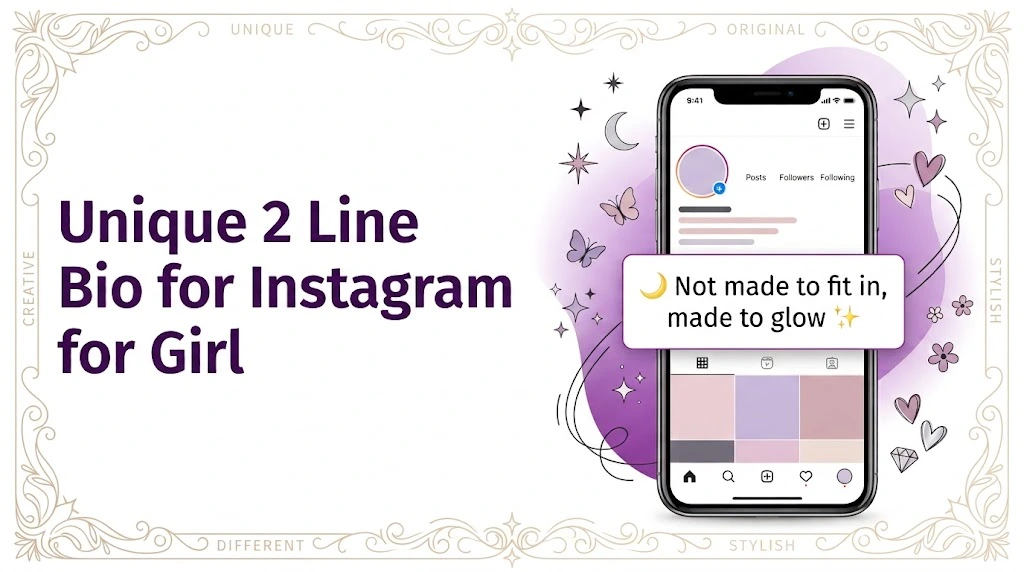 Unique 2 Line Bio for Instagram for Girl