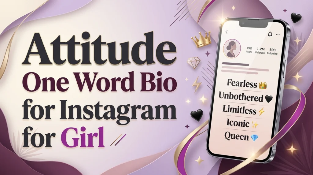 Attitude One Word Bio for Instagram for Girl