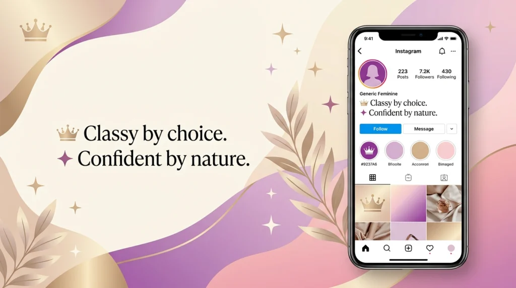 Classy Attitude Bio for Instagram for Girl