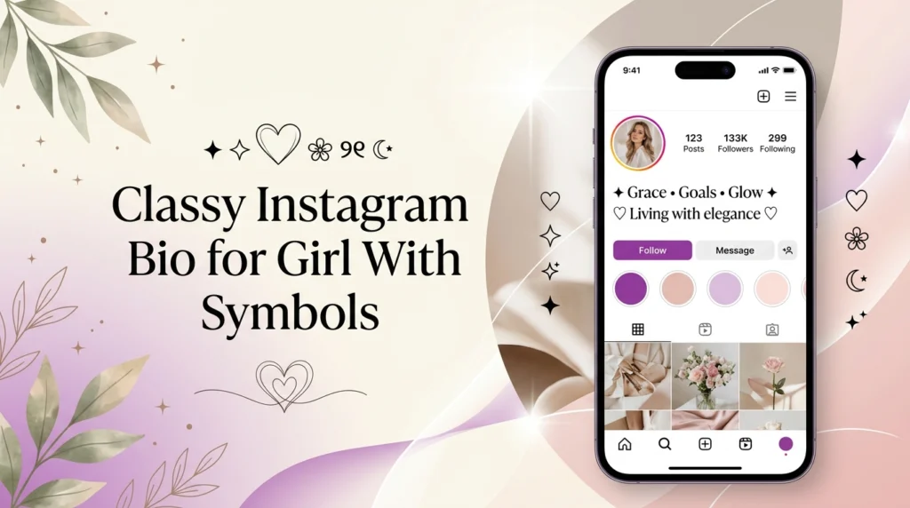Classy Instagram Bio for Girl With Symbols