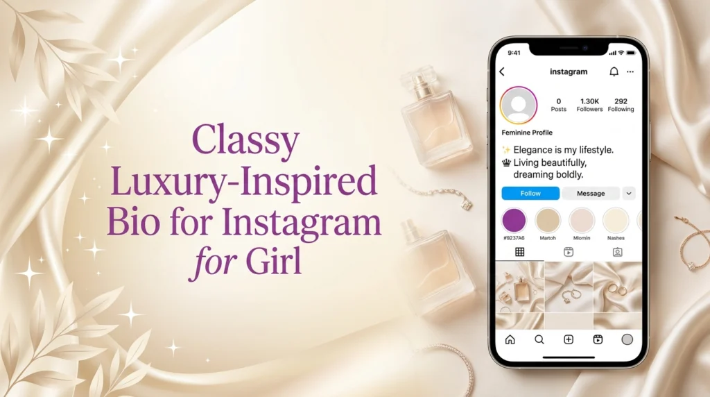 Classy Luxury-Inspired Bio for Instagram for Girl