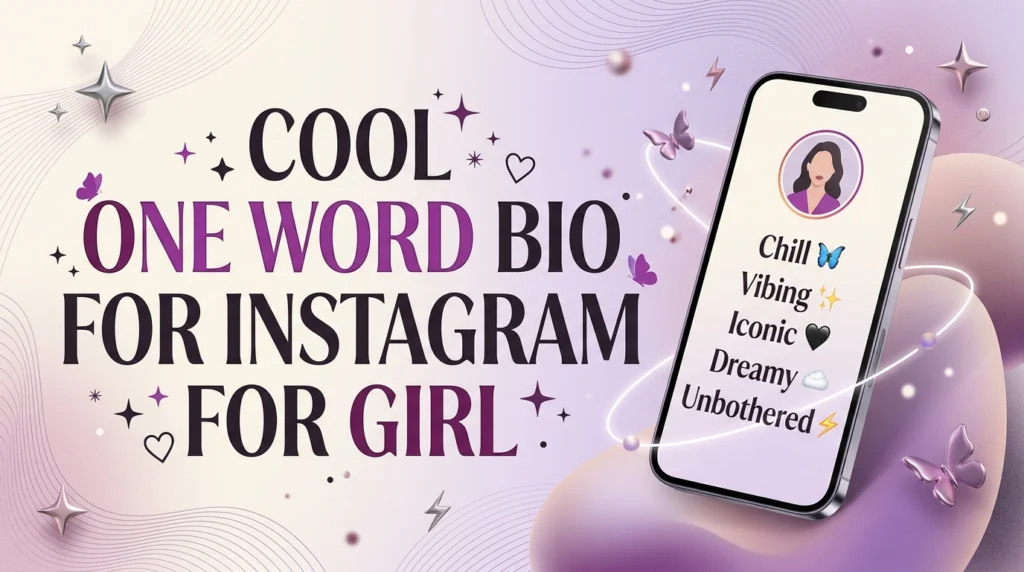 Cool One Word Bio for Instagram for Girl