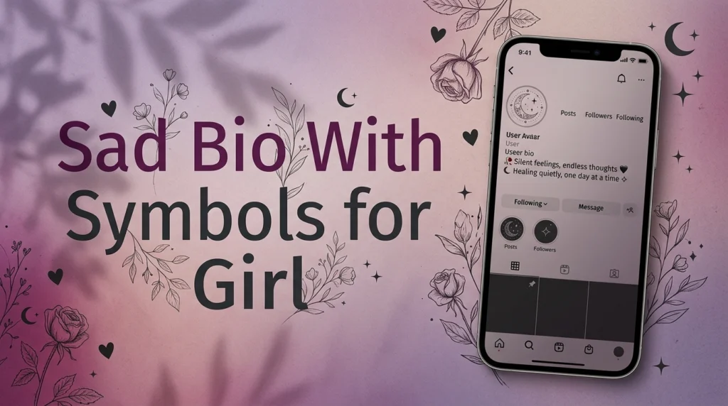 Sad Bio With Symbols for Girl